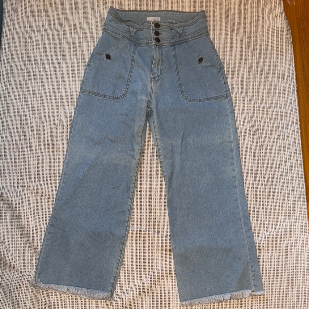 lola Wide Leg Light Blue Denim Jeans